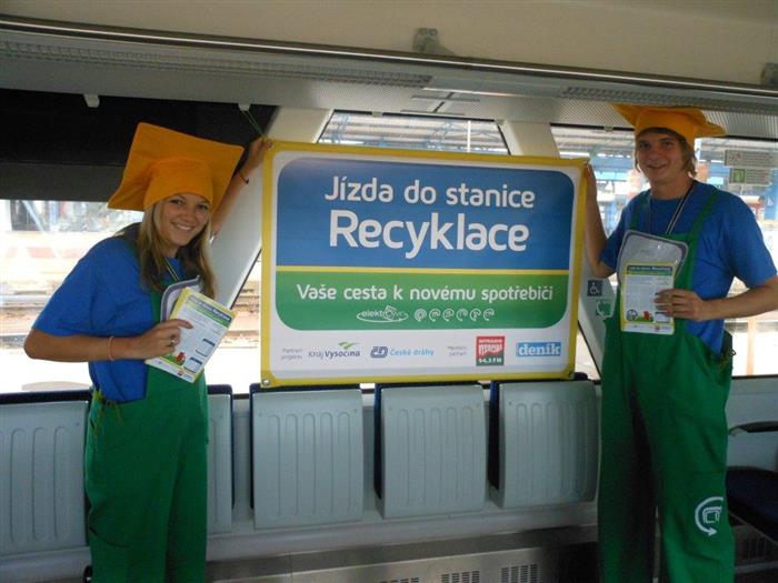 Jizda do stanice recyklace.