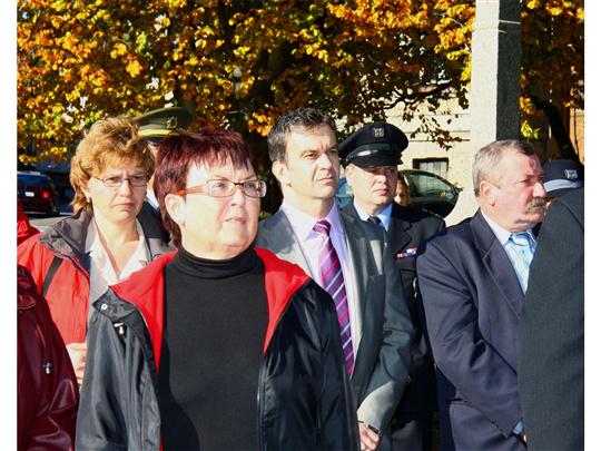 Odhalení pamětní desky por. Hynka Hájka v Novém Městě na Moravě