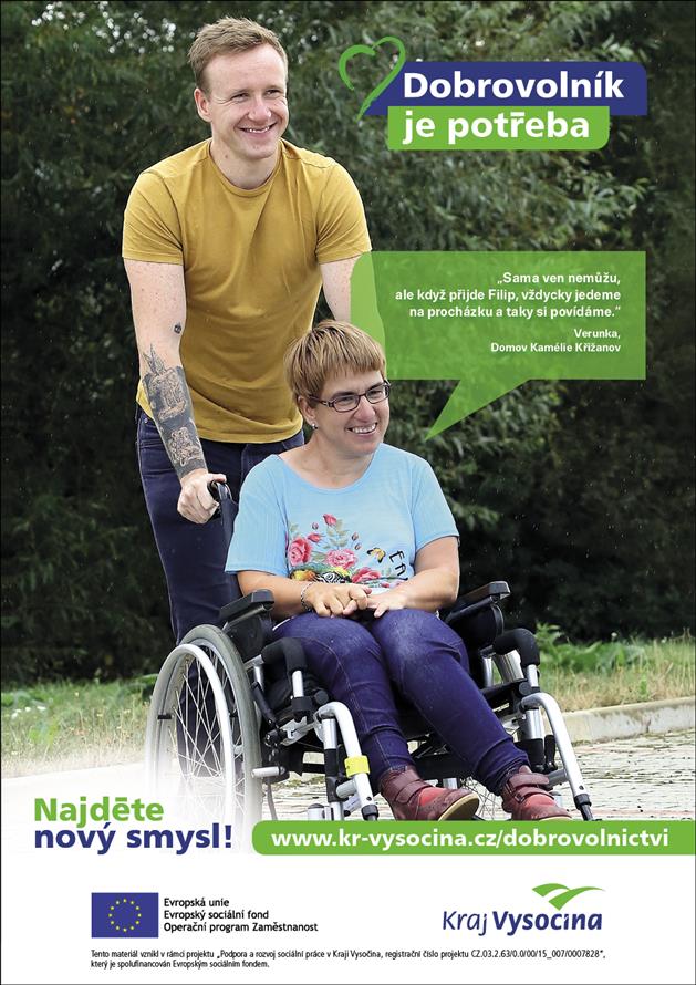 Dobrovolník je potřeba - leták