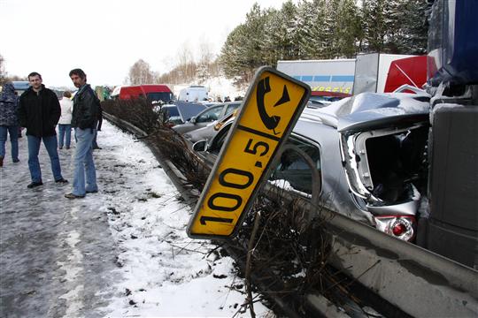 Hromadná dopravní nehoda na D1- 20.3.2008