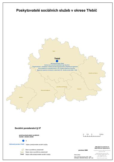 Sociální poradenství § 37 - okres Třebíč
