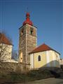Věž u kostela sv. Jana Křtitele