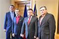 zleva: náměstek hejtmana Libor Joukl, náměstek hejtmana Vladimír Novotný, honorární konzul Slovenské republiky Jaroslav Weigl a hejtman Jiří Běhounek