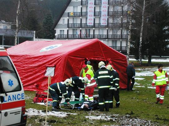 Cvičení Zdravotnické Záchranné služby kraje Vysočina STANY 2007