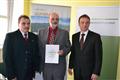 Václav Kroutil, radní Pardubického kraje, Daniel Smutek, ředitel geoparku Železné hory, Tomáš Škaryd, radní Kraje Vysočina