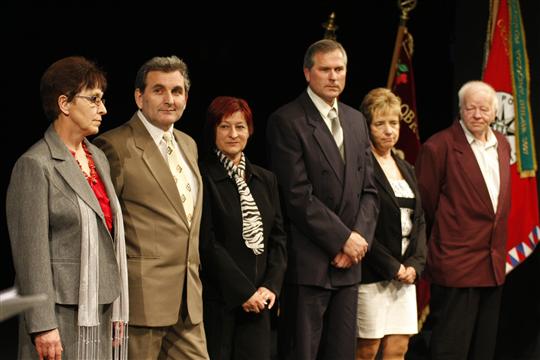 Ocenění za ZZS kraje Vysočina: Vladimír Bauer, Ludmila Beránková, Milan Zbořil, Jitka Macháčková, Arnošt Rousek, ocenění za Oldřicha Šimpacha převzala J. Koubková, Jan Talpa a Josef Toman