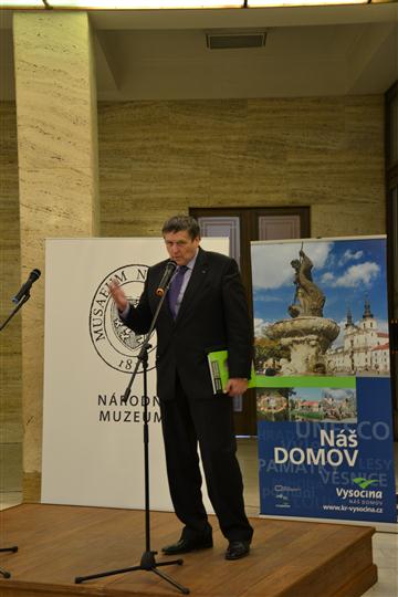 2011_03_31_Jiří Běhounek, hejtman kraje Vysočina na zahájení výstavy Poklady Moravy v Národním muzeum v Praze