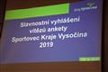 Předání ocenění v anketě Sportovec Kraje Vysočina 2019