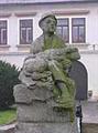 Kašna se sochou J. Štursy - Píseň hor