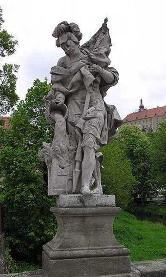 Socha sv. Floriána na mostě