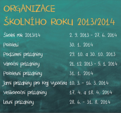 organizace školního roku