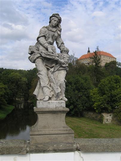Socha sv. Anny na barokním mostě