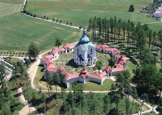 Letecký pohled - léto