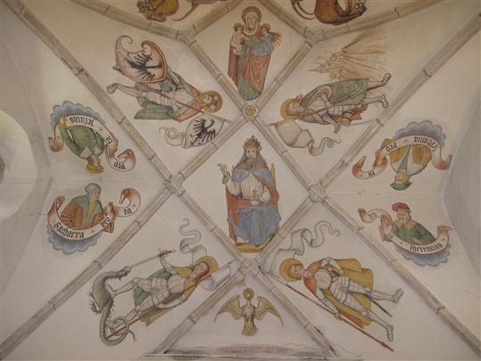 Detail výzdoby renesanční klenby v kostele sv. Jakuba