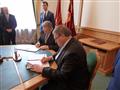 Předseda Minského oblastního výkonného výboru Semjon Borisovič Šapiro a hejtman Kraje Vysočina Jiří Běhounek.