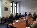 Zleva - Josef Bačkovský, Oldřich Martinů a Miloš Vystrčil na tiskové konferenci
