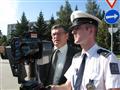Hejtman Jiří Běhounek a jihlavský dopravní policista Jiří Trnka.